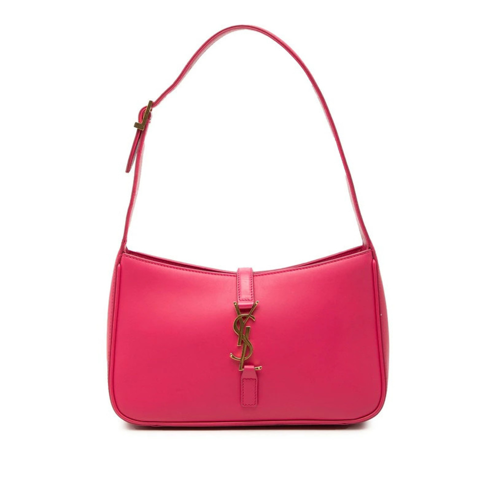 Saint Laurent Hobo Handbag Shoulder Bag Pink Leather